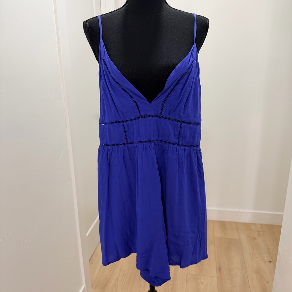*!NWT!* Gianni Bini Blue Eyelet Romper